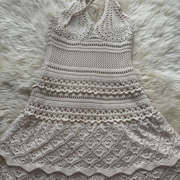 Moda International Women's Cream and Tan Dress - Picture 3 of 6